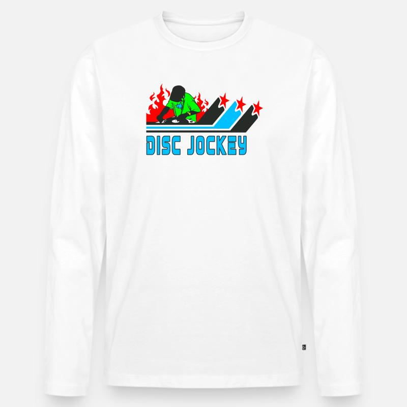 Disc Jockey / DJ / Geschenk / Geschenkidee - Männer Premium Bio Langarmshirt - Weiß