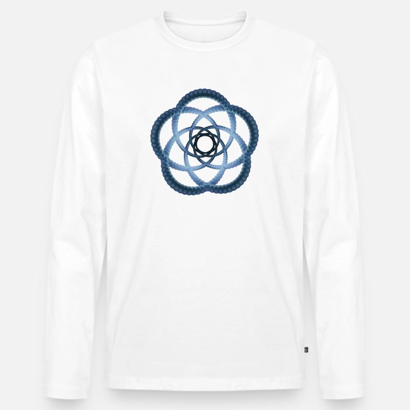 Atom - Cellular one - Männer Premium Bio Langarmshirt - Weiß
