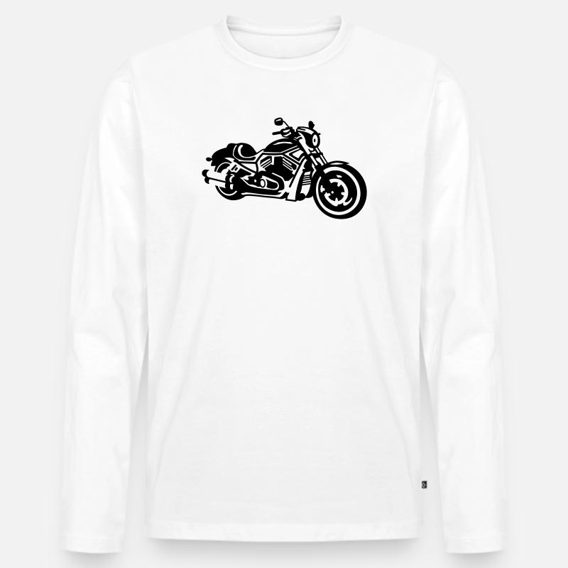 Chopper - Männer Premium Bio Langarmshirt - Weiß