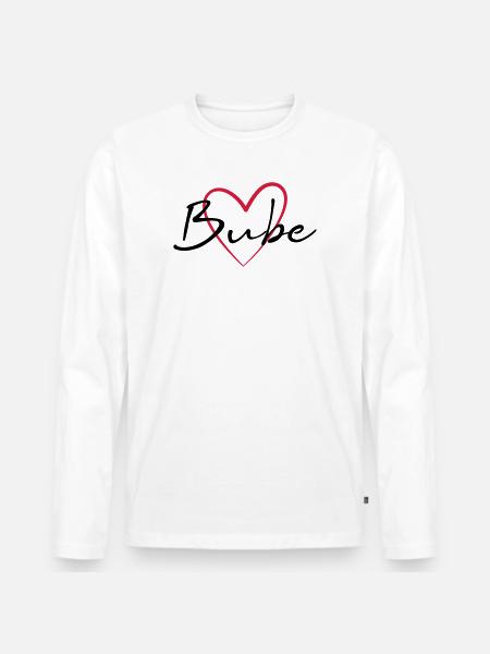 Heart Jack Gift Idea - Men's Premium Organic Long Sleeve Shirt - white