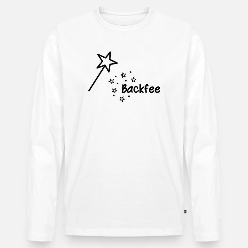 Backfee - Freude am Backen - Männer Premium Bio Langarmshirt - Weiß