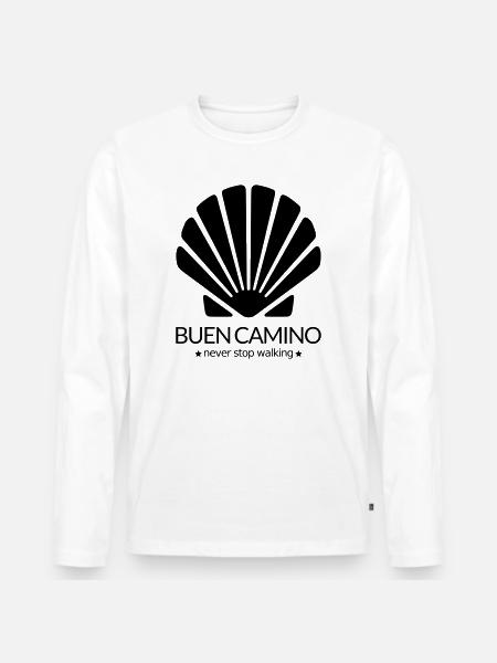Buen Camino Santiago de Compostella - Men's Premium Organic Long Sleeve Shirt - white