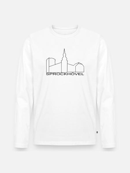 Sprockhövel - Männer Premium Bio Langarmshirt - Weiß