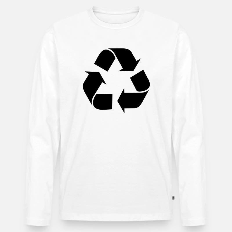 Recycling recyceln symbole - Männer Premium Bio Langarmshirt - Weiß