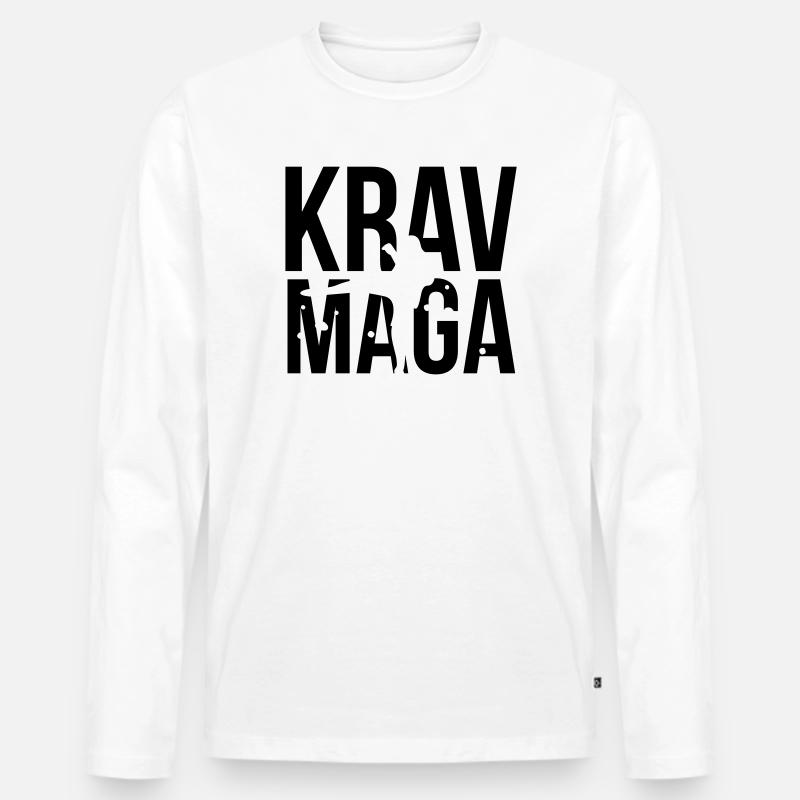 krav maga - Männer Premium Bio Langarmshirt - Weiß
