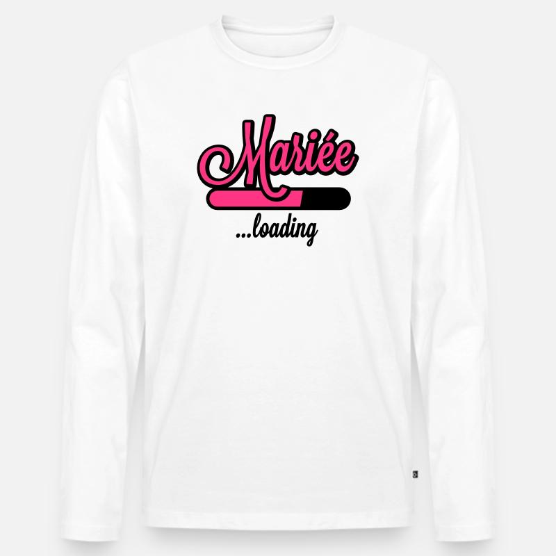 Mariée loading - Männer Premium Bio Langarmshirt - Weiß