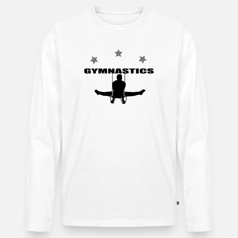 Gymnastics - Männer Premium Bio Langarmshirt - Weiß