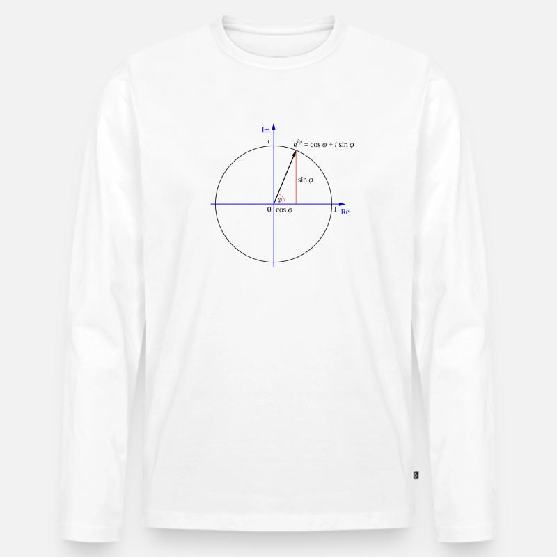 Eulers Formel - Männer Premium Bio Langarmshirt - Weiß