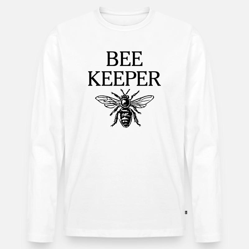 Beekeeper - Männer Premium Bio Langarmshirt - Weiß