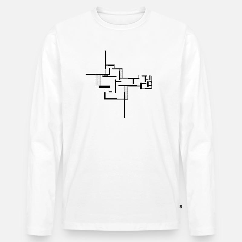Die Architektur - Männer Premium Bio Langarmshirt - Weiß