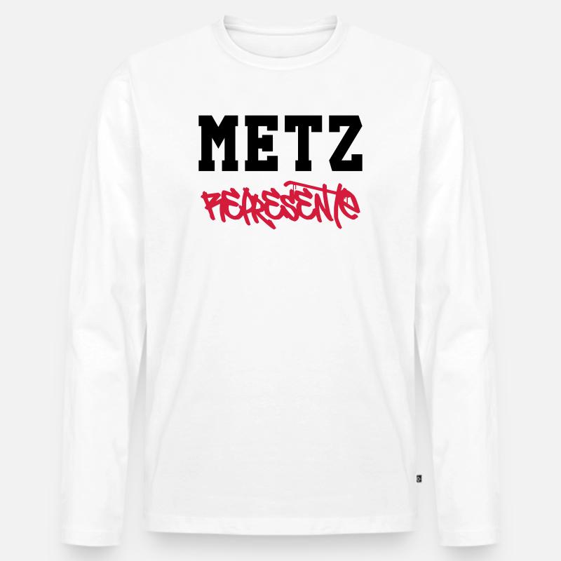 Metz Vertretungen! - Männer Premium Bio Langarmshirt - Weiß