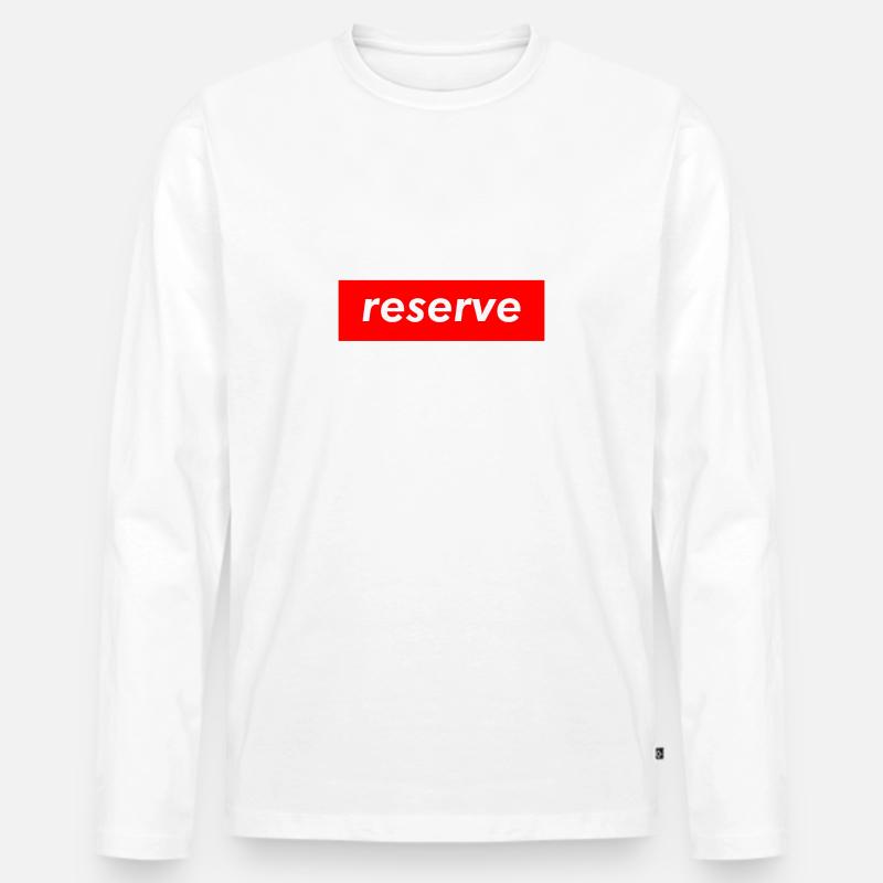 reserve - Männer Premium Bio Langarmshirt - Weiß