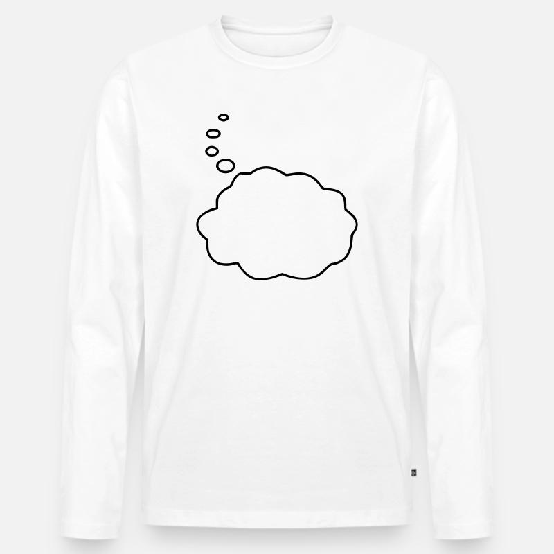 Speech Bubble / Sprechblase - Männer Premium Bio Langarmshirt - Weiß