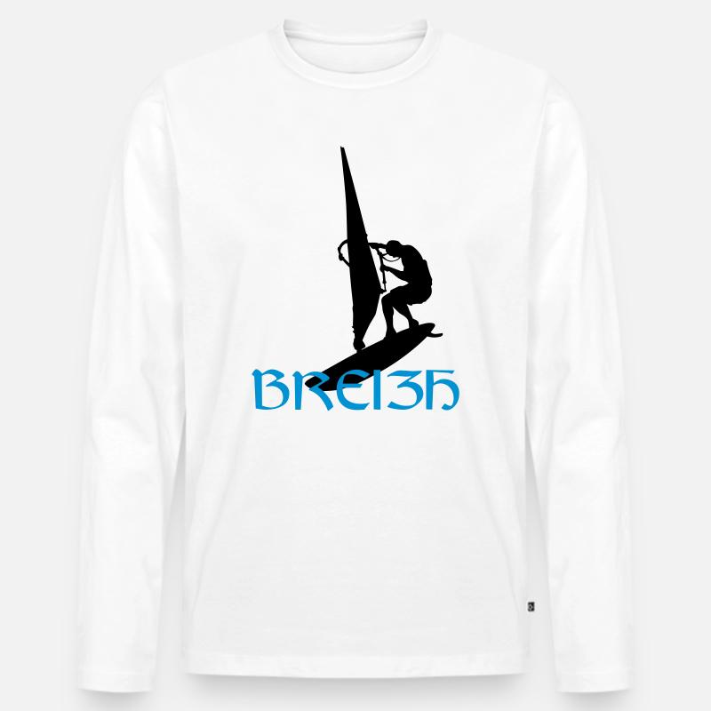 Windsurfen / Windsurfer / Windsurf / Windsurfing - Männer Premium Bio Langarmshirt - Weiß