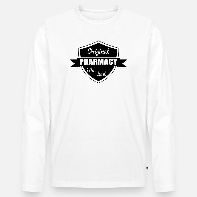 Pharmacy - Männer Premium Bio Langarmshirt - Weiß