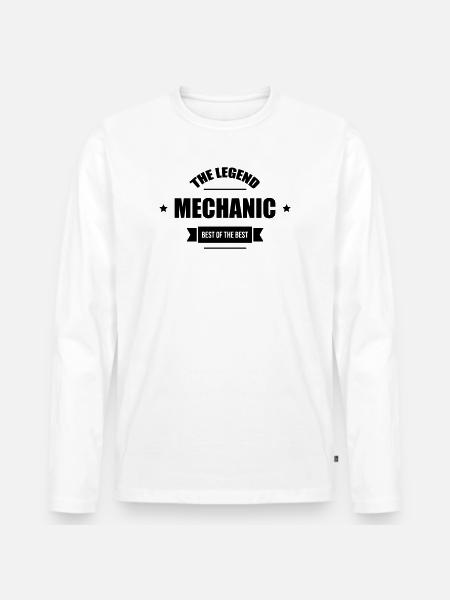 Mechanic - Men's Premium Organic Long Sleeve Shirt - white