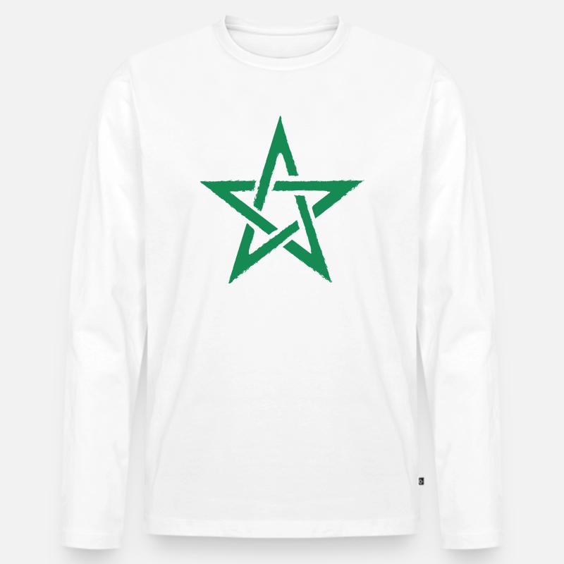 Marokko - Marok - morocco - maroque - Männer Premium Bio Langarmshirt - Weiß