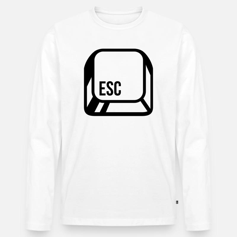 Computer - Männer Premium Bio Langarmshirt - Weiß