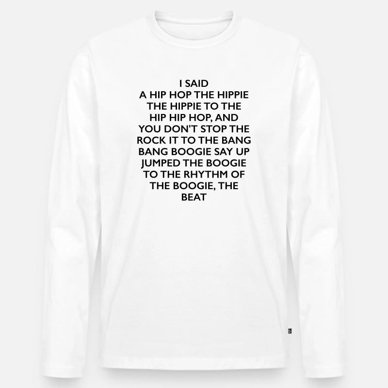 Rappers Delight - Männer Premium Bio Langarmshirt - Weiß