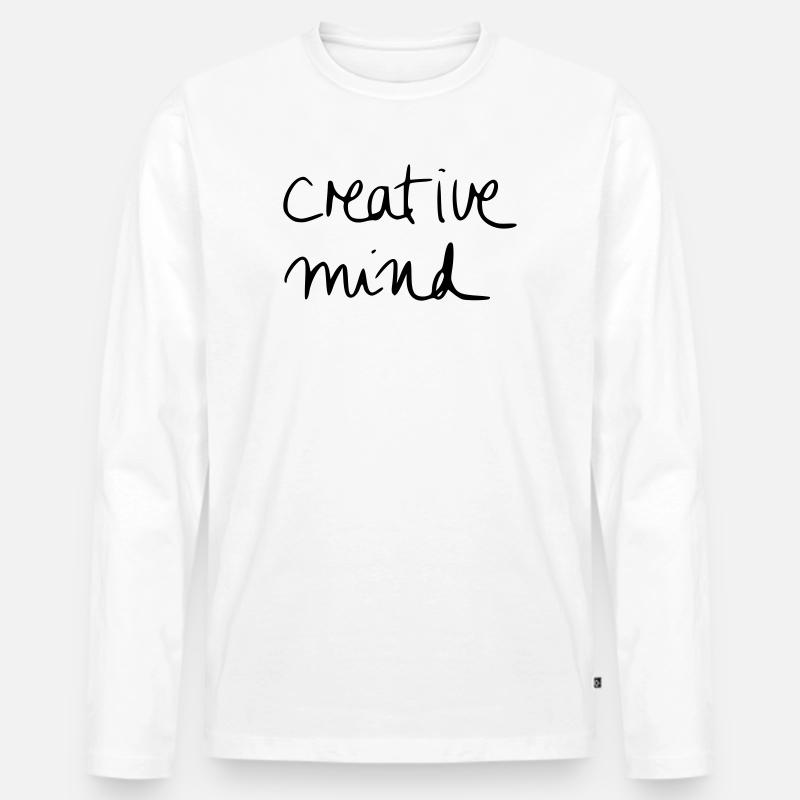 creative mind - Männer Premium Bio Langarmshirt - Weiß