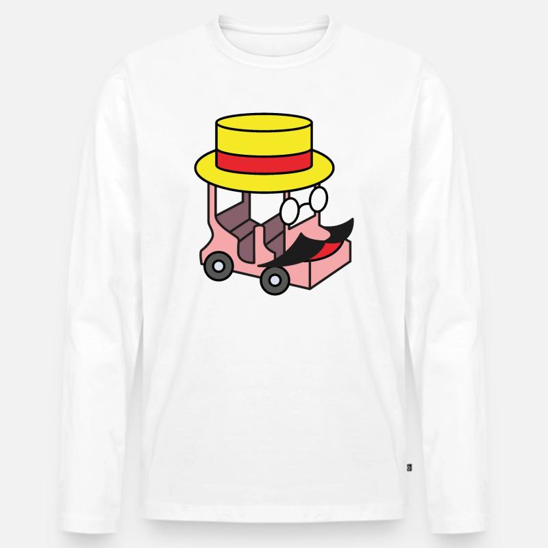 Chapeau Claque - Männer Premium Bio Langarmshirt - Weiß