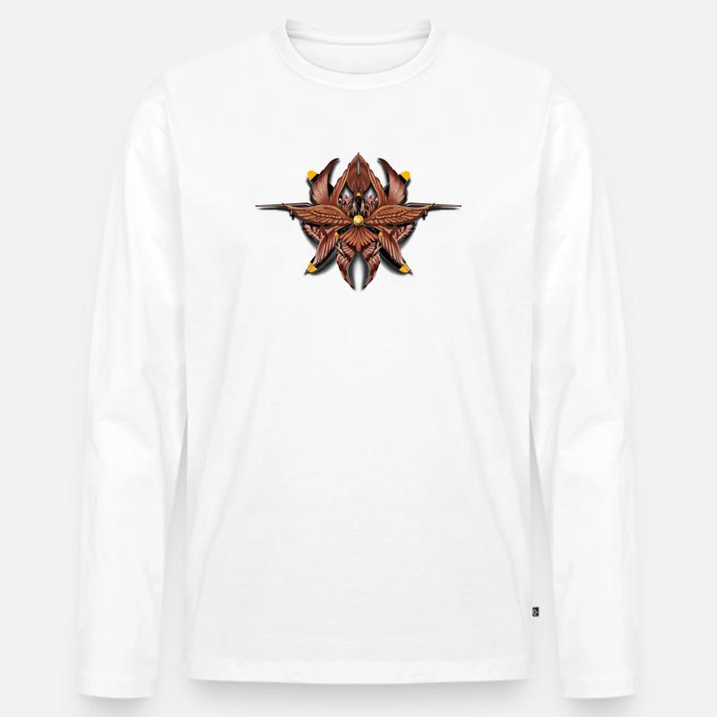 Steampunk aviator - Männer Premium Bio Langarmshirt - Weiß