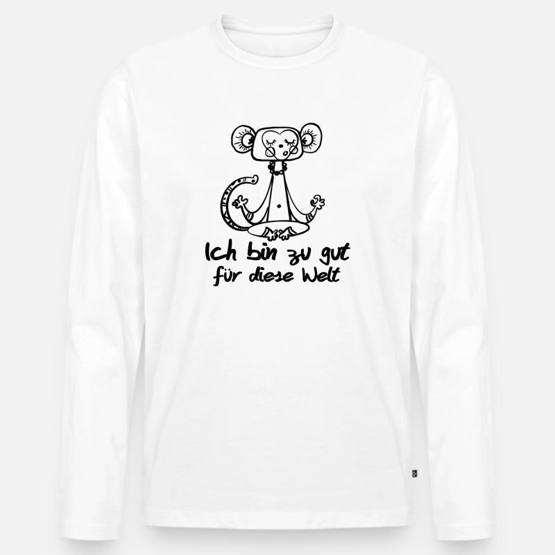 zu gut - Männer Premium Bio Langarmshirt - Weiß