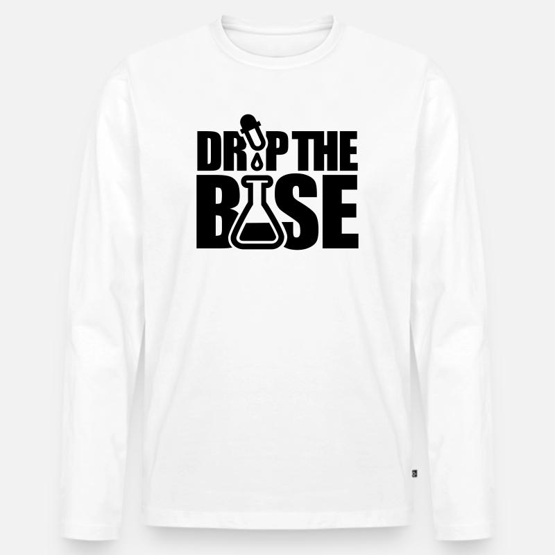 Drop the base - Männer Premium Bio Langarmshirt - Weiß