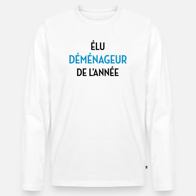 frachtführer / möbelpacker / mover / bewegen - Männer Premium Bio Langarmshirt - Weiß