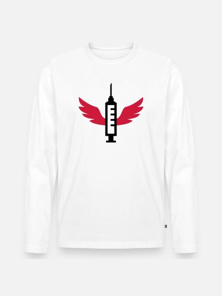 Nurse PKrankenschwester Infirmier Infirmière - Men's Premium Organic Long Sleeve Shirt - white