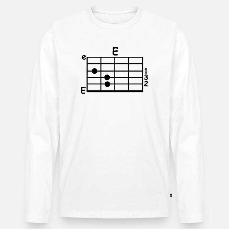 akkorde musiker - Männer Premium Bio Langarmshirt - Weiß
