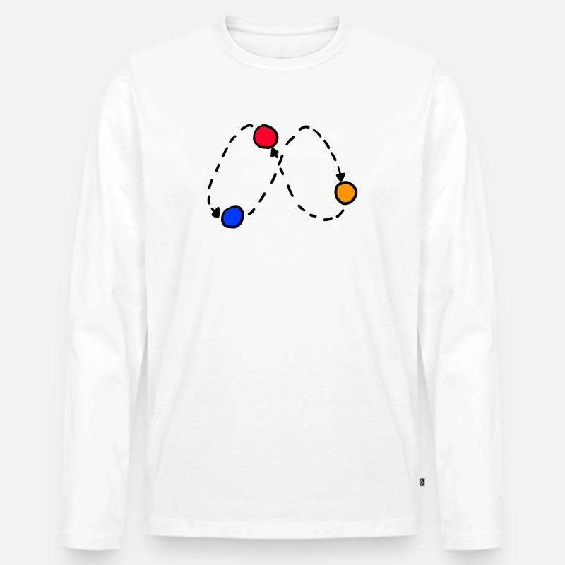 Jonglage - Männer Premium Bio Langarmshirt - Weiß