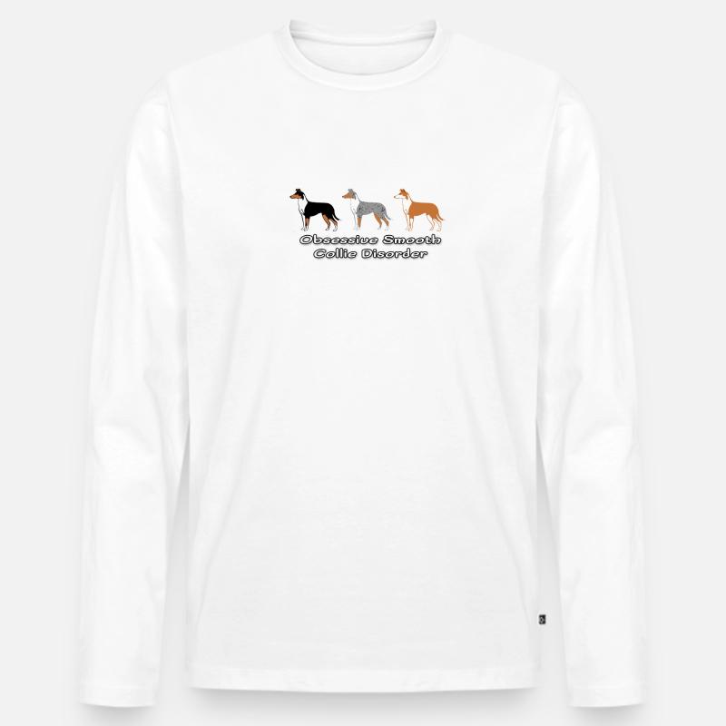 Obsessive Smooth Collie Disorder - Männer Premium Bio Langarmshirt - Weiß