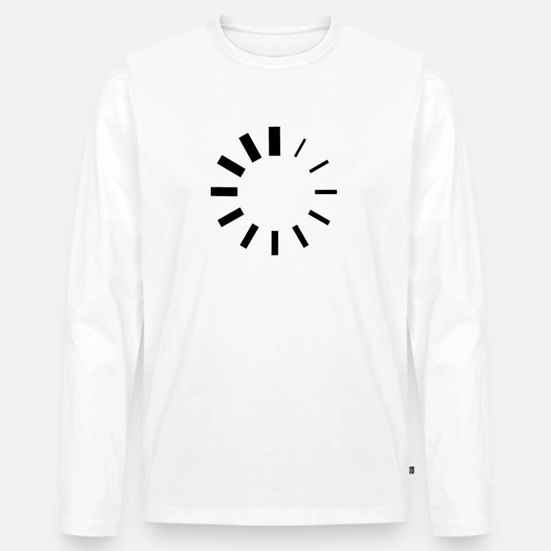 Loading - Logo - Männer Premium Bio Langarmshirt - Weiß