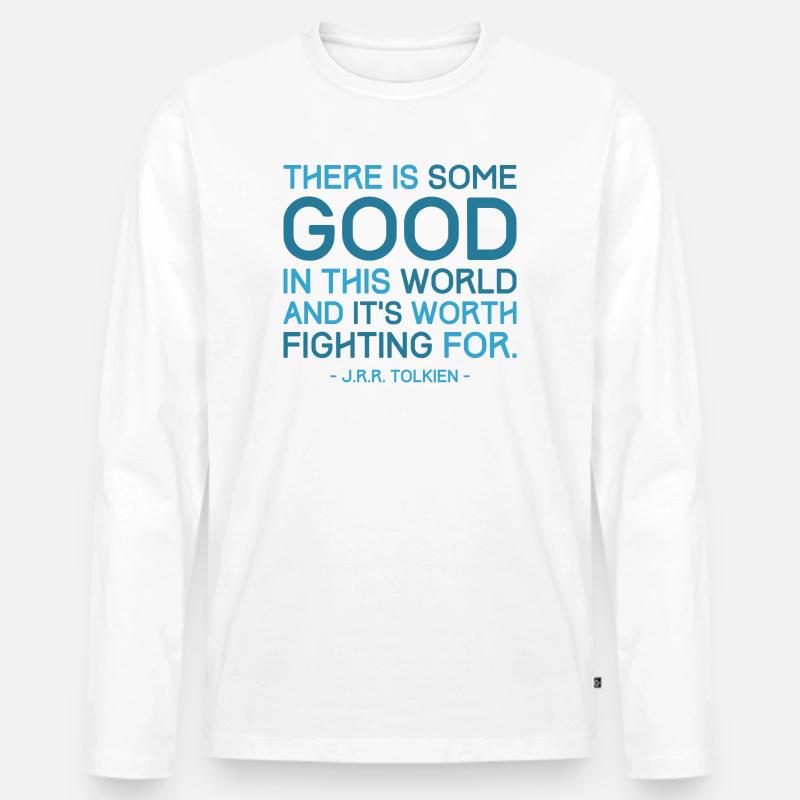 Es gibt einige gute - Männer Premium Bio Langarmshirt - Weiß