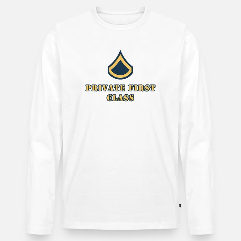 Private First Class - Männer Premium Bio Langarmshirt - Weiß