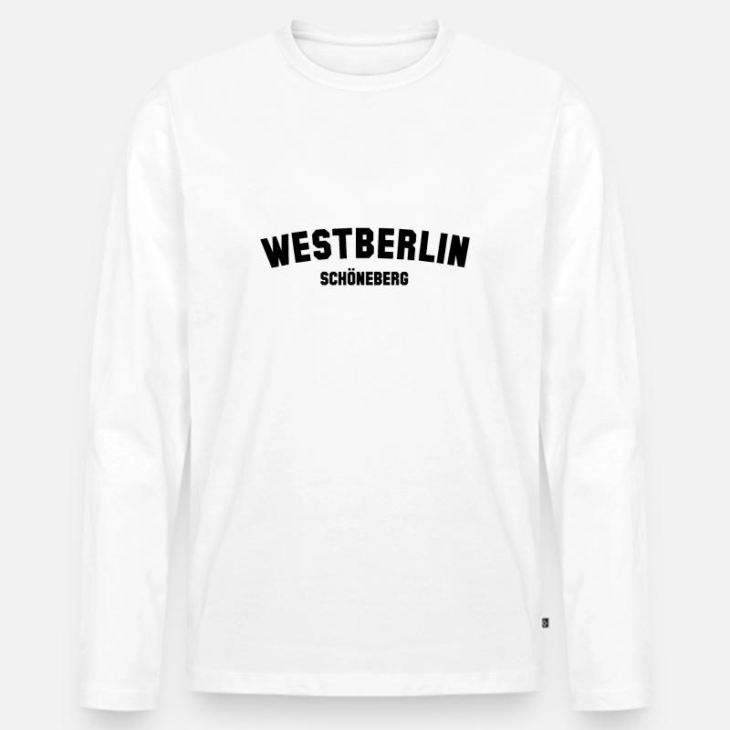 SCHÖNEBERG - Männer Premium Bio Langarmshirt - Weiß
