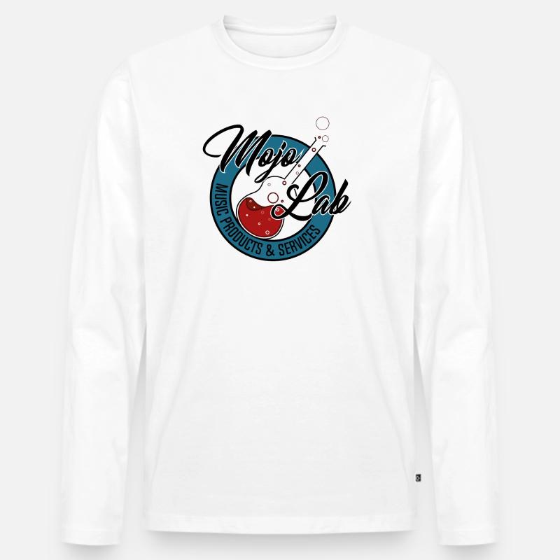 mojolab gitar - Männer Premium Bio Langarmshirt - Weiß