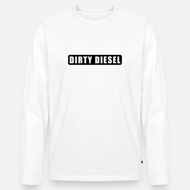 Schmutziger Diesel / Auto Auto Van - Männer Premium Bio Langarmshirt - Weiß