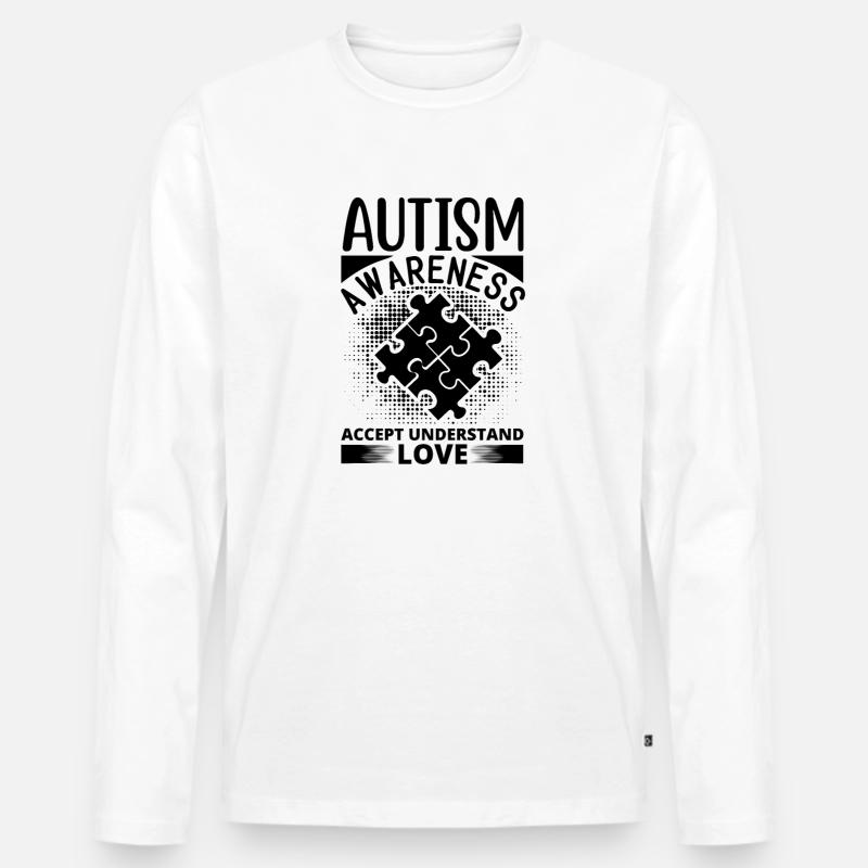 Vibrant pattern on elegant fabric - Men's Premium Organic Long Sleeve Shirt - white
