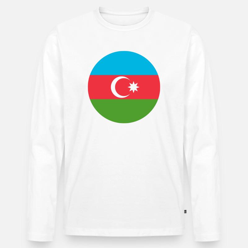 Aufkleber Luftwaffe Roundel Aserbaidschan Luftwaffe - Männer Premium Bio Langarmshirt - Weiß
