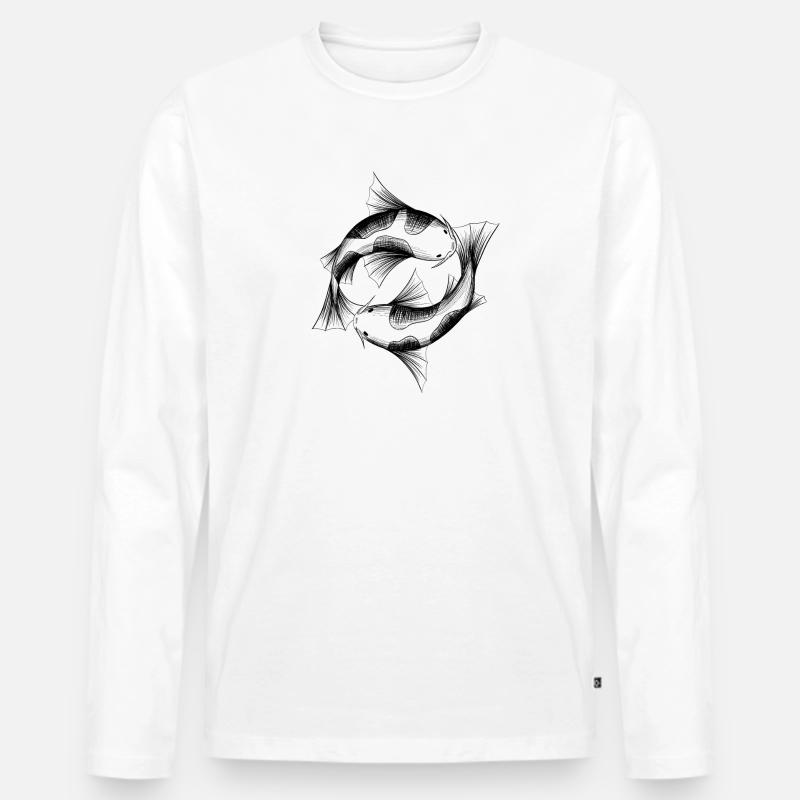 Kois - Männer Premium Bio Langarmshirt - Weiß