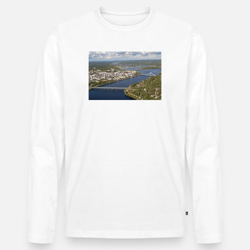 Rovaniemi - Männer Premium Bio Langarmshirt - Weiß