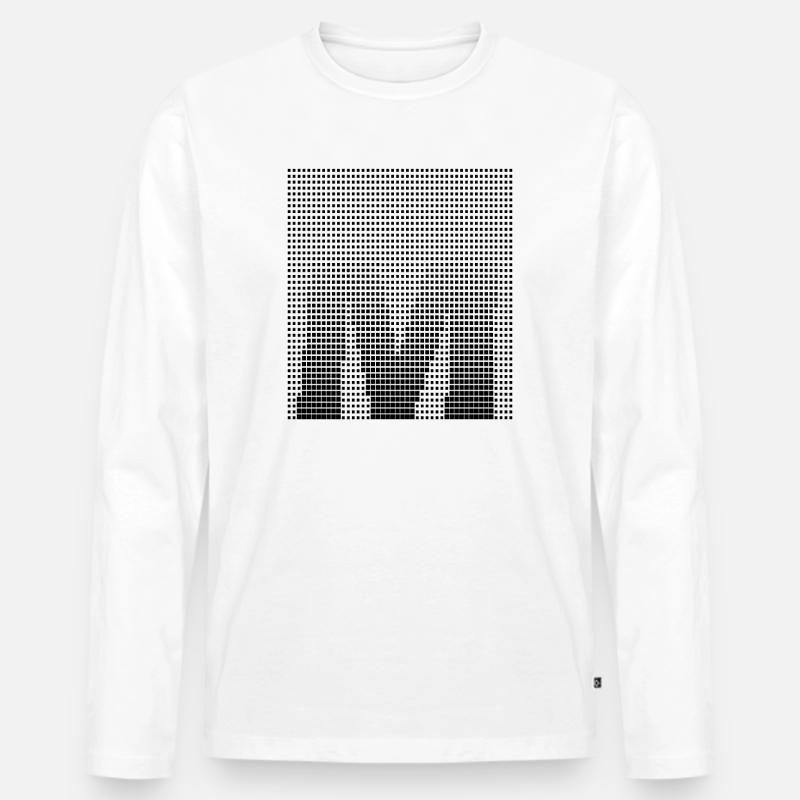 Letter M, Name, der Buchstabe M - Männer Premium Bio Langarmshirt - Weiß