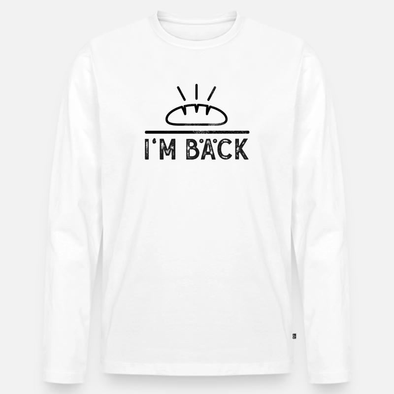 I'm bäck - Bäcker (2s) - Männer Premium Bio Langarmshirt - Weiß