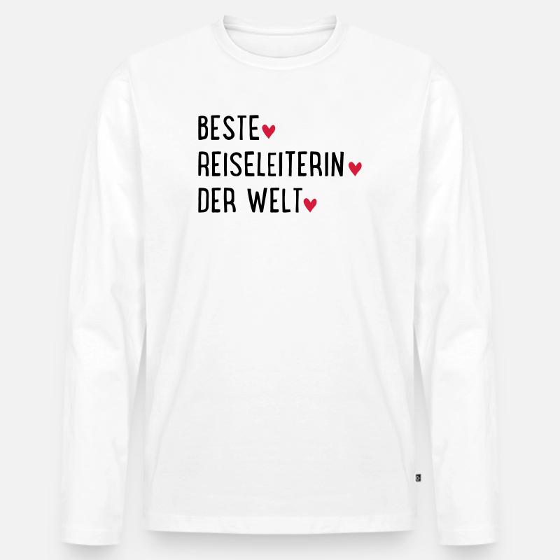 beste reiseleiterin - Männer Premium Bio Langarmshirt - Weiß