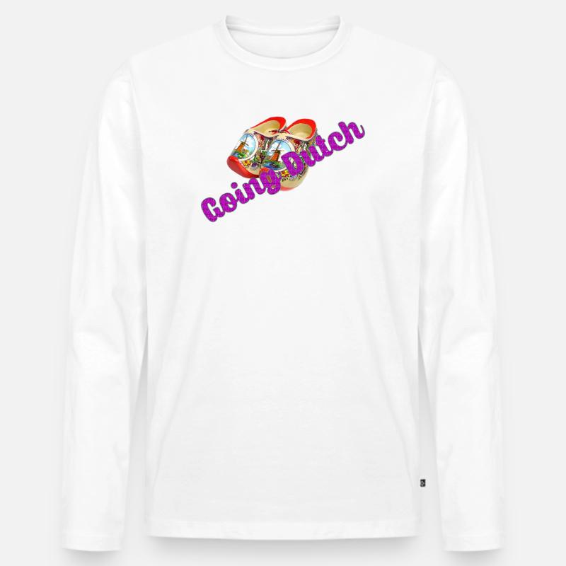 Going Dutch - Männer Premium Bio Langarmshirt - Weiß
