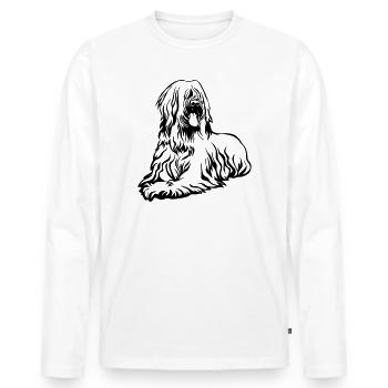 Briard - Men's Premium Organic Long Sleeve Shirt - white - Front - Nico (187cm)