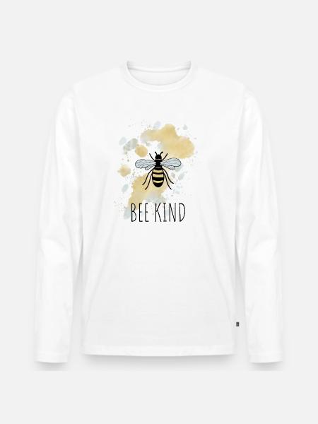 Bee Bee Child - Men's Premium Organic Long Sleeve Shirt - white