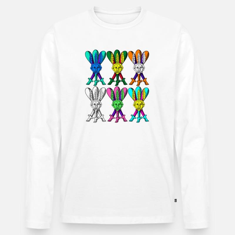 ANDERS UND TRADITIONELL SEIN - Männer Premium Bio Langarmshirt - Weiß